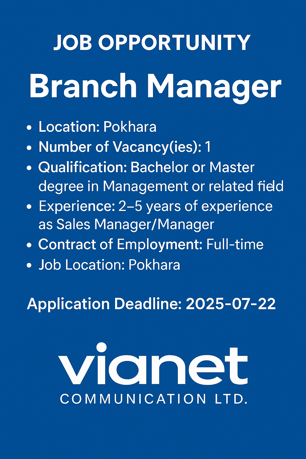 Vianet Communication Ltd