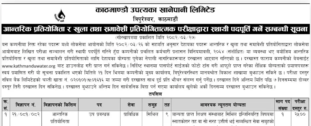 Kathmandu Upatyaka Khanepani