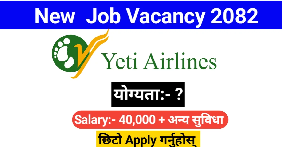 Yeti Airlines Job Vacancy 2026